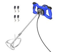 2600W Concrete Mixer Machine Paddle Mixer,240V Electric Power Plaster Mixer,6 Speed Adjustable Paint Mixer,M14 Threaded Rod,2M Power Cable,Blue