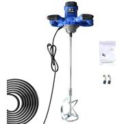 2600W Concrete Mixer Machine Paddle Mixer, Electric Power Plaster Mixer, 6 Speed Adjustable Paint Mixer, M14 Threaded Rod, 2M Power Cable for Mortar Grouts Paint Cement Plaster Plastering