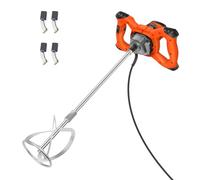 2600W Electric Paddle Mixer - Portable Drill Mixer for Mortar, Cement, Concrete, Paint, Plaster, Resin & Adhesives - 6 Adjustable Speeds, M14 Mixing Rod, 120mm Stirrer, Orange