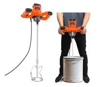 2600W Electric Power Plaster Mixer | 120 mm Diameter Swirl Paddle | Paint Mixer with 6 Speed 0-1700 U/min | Power Handheld Tool for Mixing Plaster/Paint/Mortar/Glue/Adhesive/Concrete, Orange