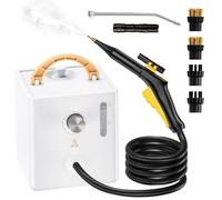 2600w Handheld Steam Cleaner, with 1000ml Tank,15-S/Heat-Up, 6 Adjustable Settings, 105°C Continuous Steam, with Extended Wand + 2.5m Hose, for Car/Kitchen/Furniture/Tile,A
