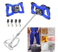 2600W Portable Electric Cement Mixer With 6-Speed Control, Handheld Mixer For Grout, Paint, Mortar, Plaster & Construction Use
