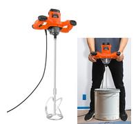 2600W Portable Electric Mixer for Concrete Cement Plaster Paint Thinset Mortar, Adjustable 6 Speed Mixer Machine with M14 Mixing Paddle, Orange