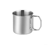 260350660ML Lightweight Stainless Steel Folding Handle Mug Great for Camping and Outdoor Adventures (600ML)