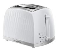 26060 2 Slice Toaster - Contemporary Honeycomb Design with Extra Wide Slots and High Lift Feature, White