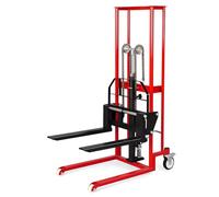 260kg Manual Hydraulic Pallet Stacker Swivel Caster Fork Truck Warehouse