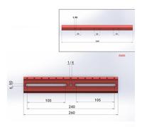 260mm, Aluminum Alloy Dovetail Plate Finder Scope Base for Astronomical Telescopes - Adjustable 60° Guide Slot, Lightweight & Vibration-Resistant Mounting Accessory for Astronomy Enthusiasts