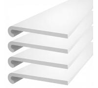 260mm Wide x 2m Long Windows4You White uPVC Bullnose Window Sill Cover - Rounded-Edge Cill Capping Board - Low-Maintenance PVC - 4 Pack