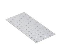 260mm x 120mm Galvanised Perforated Flat Plate Connector Joining Plates Metal Brace Brackets for Wood 2mm Thick Steel PP20 (Pack of 1)