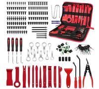 260Pcs Car Trim Removal Tool Kit, Plastic Panel Fastener Removal Tool, Car Pry Tool Kit, Car Upholstery Repair Kit, for Auto Trim Panel Door Audio Stereo Fastener Terminal Removal Tool Kit