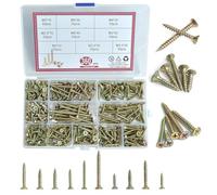 260Pcs Cone Point Grub Screws Mixed, M3/M4/M5/M6/M8 Hex Head Stainless Steel Socket Screws Assortment, with 5 Pcs Socket Allen Key, Screws Set with a Storage Box (360 Pcs)