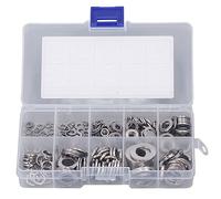 260Pcs Flat Lock Washers Assortment Kit 304 Stainless Steel M2.5 M3 M4 M5 M6 M8 M10