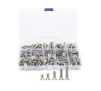 260pcs Flat Screw Set M4/M5/M6 Hex Socket Stainless Steel 304 For Electronics Industry Countersunk Screw