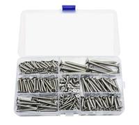 260pcs M3/M4/M5/M6 Flat Head Self Tapping Wood Screw Assortment Fastener Kit, Drive Countersunk