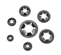 260PCS Push-on Quick Speed Locking Washers Star Quicklock Starlock M3 M4 M5 M6 M8 M10 M12 with Metal Fastener Assorted Kit