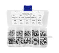 260PCS Stainless Steel Flat Washer and Spring Washer Assortment Set M2.5 to M10 - Rust Finish, Durable Fasteners for Industrial and Construction Use
