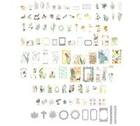 260PCS Vintage Scrapbooking Stickers Paper Pack, DIY Vintage Paper Scrapbooking & Stamping Supplies Wildflower Forest Themed Stickers for Retro Literary Style Diary Decoration Stationery Study