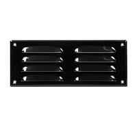 260x105mm / 10x4" inch Black Metal Air Vent Grille Cover with Insect Mesh - Ventilation Cover