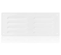 260x105mm / 10x4 inch White Metal Ventilation Grille with Flyscreen - Air Vent Cover