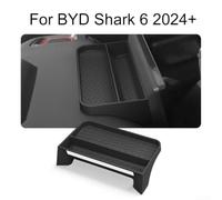 260x143mm Silicone Storage Bin for BYD Shark 6 Console Rear | for premium silicone material, for durable pressure-resistant design, fits behind screen, black finish, easy clean