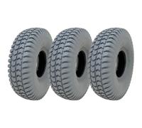 260x85 Grey Mobility Scooter Tyre 3.00x4 Tire P6023 Non Marking Tread (Set of 3)