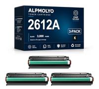 2612A High Yield Toner Cartridge Replacement for Q2612A, Compatible with HP 1020Plus/1022/1010/1012/1015,with Chip