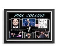 (264) Phil Collins Music Legend Signed Framed Autograph Signature A4 (21 X 297 CM) Art Work Wall Art Display (REPRINT) #####