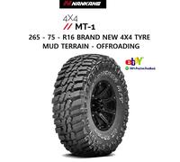 265 75 16 LT NANKANG MT-1 OFFROAD MUD TERRAIN BRAND NEW TYRE 4X4 26575R16 MT1