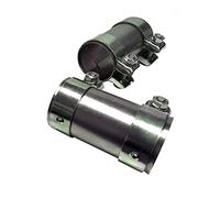 265-813 Universal Exhaust Pipe Connector + Double Clamp 125 mm Length [Diameter 45 mm]