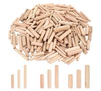265 Wooden Dowels, M6, M8, M10, 9 Sizes, with Bevelled Ends, for Furniture | Mixed Wood Dowels, 30mm, 40mm, 50mm, Assorted, for Carpenters, for Craft Projects, Double Beds, Shelves, Cabinets, Chairs