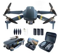 2650 ft Control Range Super Endurance Foldable Drone with Camera for Beginners-60+ min Flight Time, WiFi Quadcopter with 4K HD Camera, Brushless Motor, Auto Hover, Follow Me (3 Batteries)