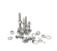 265pcs British Spring Washer Nut & Bolt Sets 304 Stainless Steel Hexagonal And Hexagon Hex Socket Screws Flat