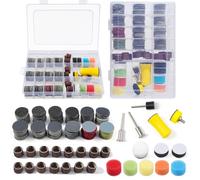 268 Pcs 1 Inch Wet and Dry Sanding Discs Drill Polishing Pads Kit, 60-10000 Grit Sandpaper with 1/8" Shank for Rotary Tools, Drill Sanding Attachments Buffing Pads for Resin, Wood, Metal and Jewelry