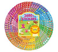 2680+ Animal Stickers, 64 Sheets Adorable Cartoon Animal Designs, Various Themes Motivational Animal World Labels for Teacher Classroom Reward Gift Encourage Kids to Do Chores Go to The Toilet