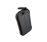 26800Mah Solar Charger Power Bank with Camping Flashlight Portable Charger Mobile Phone Pover Bank,Black