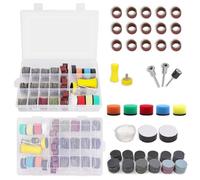 268PCS 25mm Wet Dry Sandpaper Grit 60-10000 with Sanding Sponge and Soft Foam Buffering Pad for Dremel Rotary Tools, Sanding Drill attachment for Wood, Metal, Mirror, Jewelry Polishing