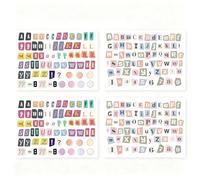 268pcs Vintage Scrapbook Stickers & Alphabet Stickers, Retro Letter Stickers for Scrapbooking, Self-Adhesive Mini Stickers, Scrap Book Stickers for Journal, Planner Laptop and Water Bottles