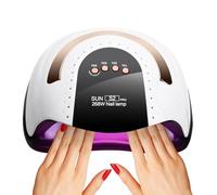 268W Super Power Nail Lamp,Professional Fast Drying Nail Lamp,LED+UV Dual Light Source Lamp Beads，57 Lamp Beads，with Induction Start and Autonomous Button Timing Function
