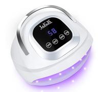 268W UV LED Nail Lamp for Gel Nails, Professional Nail Dryer with 60 LED Beads, 4 Timer Settings & Low Heat Mode, Auto Sensor LCD Display for Home & Salon Use