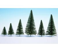 26930 Noch Pack Of 10 Mixed Christmas Trees Height From 5 To 14 Cm