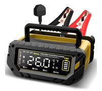 26A Car Battery Charger 6V/12V/24V, LiFePO4 Battery Charger, Automatic Maintainer with Temperature Compensation for Boat SUV Motorcycle Lithium LiFePO4 and Lead-Acid(AGM, GEL, MF, EFB, SLA, Etc)