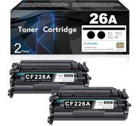 26A CF226A Toner Cartridge 2 Pack (with CHIP) (7,200 Pages in Total) Compatible Replacement for HP 26A CF226A 26X CF226X Pro M402dn M402n M402dw Pro MFP M426fdw M426fdn M426dw Series Printer Ink