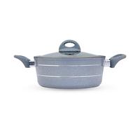 26CM asserole Dish with Glass Lid with Non-Stick Granite Coating Royalford Grey One Size