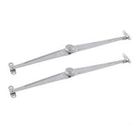 26cm Long Cupboard Furniture Lids Metal and Lid Support Hinge Stay for Lift Straight Door Drop Front Desks with Stop Position Iron Construction Silver