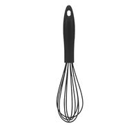 26cm Silicone Balloon Whisk, Perfect for Non-Stick Cookware, Milk and Egg Beater Blender, Heat Resistant Kitchen Whisks for Whisking, Cooking, Baking, Beating, Frothing & Stirring (Black)