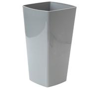 26cm Tall Grey Planter Square Plant Pot Indoor / Outdoor Use