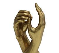 26cm Tall Harmony Of Hands Gold Resin Sculpture Ornament Mantelpiece Display