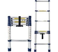 26ft/ 23ft/ 20ft/ 16ft/ 15ft/ 10ft/ 6.6ft Tall Extendable Telescopic Ladder, Home Loft Office Telescoping Ladders with SlipProof Feet, Load 150kg (Size : 2m/6.6ft)