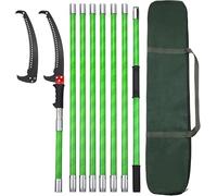26Ft Pole Pruning Saw for Tree Trimming,Manual Pole Saw Trimmer Extendable,Garden Tools for Palm Oak High Branches,Cuts Clean and Fast