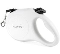 26FT Retractable Dog Leash, Heavy Duty Great Leash for Dog up to 110 lbs, 360° Tangle-Free RetractionOne-Handed Brake, Strong Nylon Tape (Large, White)